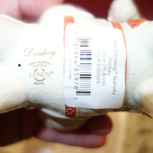 NEW Lenox First Blessing Nativity Donkey Porcelain Figurine 890569 In Box W/ COA - Picture 8 of 12
